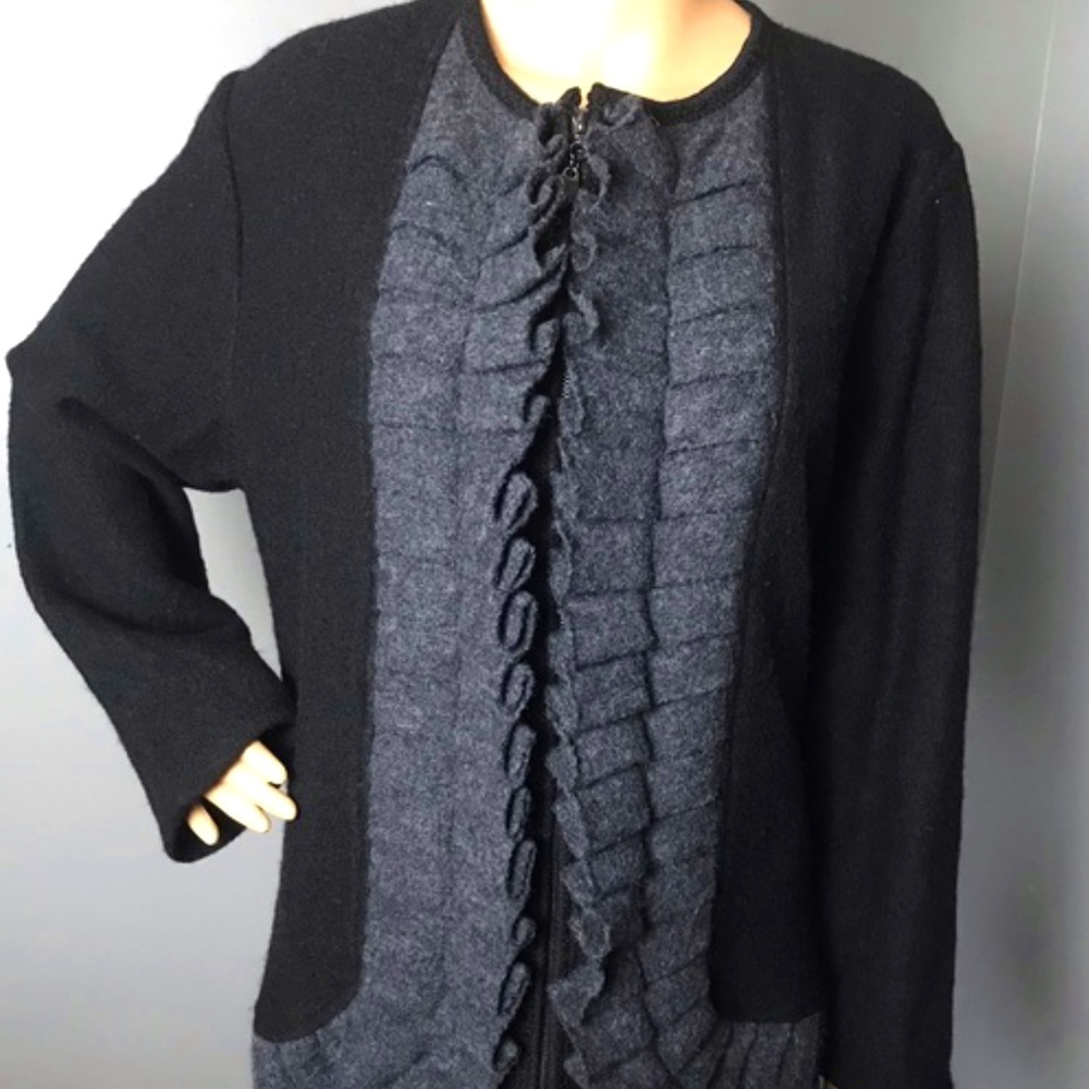 Avellini Women’s Boiled Wool 2X Cardigan Jacket